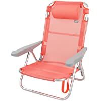 Aktive 62628 - Silla plegable multiposición aluminio Aktive Beach - coral